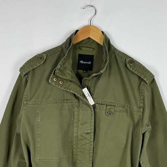Madewell Jacket Womens Medium Oversized Utility Cargo Belted Coat - Picture 4 of 16